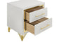 237422 Aicul 2-drawer Nightstand Bedside Table White