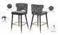 Yllek Velvet Counter Stool