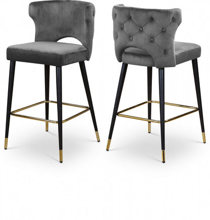 Yllek Velvet Counter Stool