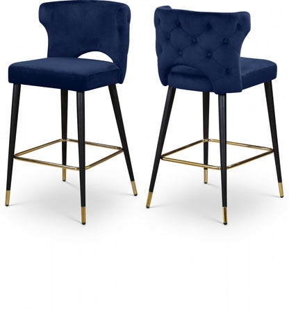 Yllek Velvet Counter Stool