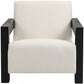 Draw Linen Textured Fabric Accent Chair