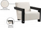 Draw Linen Textured Fabric Accent Chair