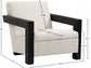 Draw Linen Textured Fabric Accent Chair