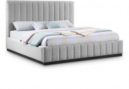 Aicul Linen Textured Fabric Bed King
