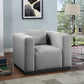 Eifla Linen Textured Fabic Living Room Set