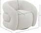 Yrubxor Boucle Fabric Swivel Accent Chair