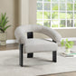 Notsniw Boucle Fabric Accent Chair