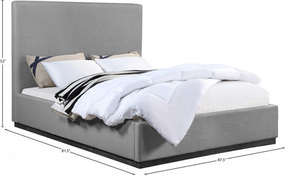 Eifla Linen Textured Fabric King Bed