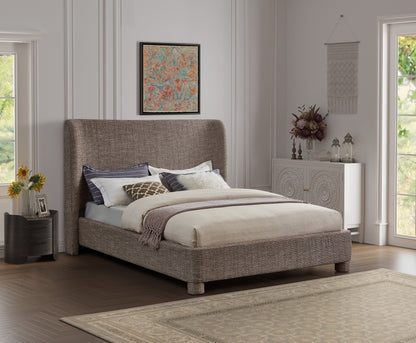 Ynnep 5021B Linen Textured Fabric King Bed