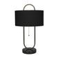 74692 Black Metal Accent Lamp, 12" x 12" x 20"