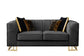 209S Designer Sofa and Loveseat (Black)