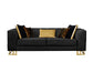 209S Designer Sofa and Loveseat (Black)
