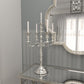 Silver Aluminum Metal Scrolled Candelabra, 16" x 16" x 24"