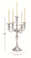 Silver Aluminum Metal Scrolled Candelabra, 16" x 16" x 24"