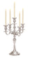 Silver Aluminum Metal Scrolled Candelabra, 16" x 16" x 24"