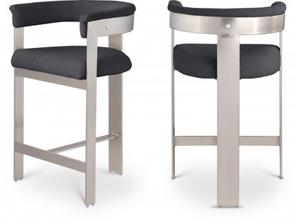 Oemor Boucle Fabric Bar / Counter Stools