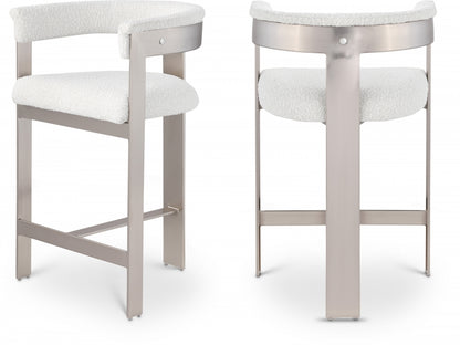 Oemor Boucle Fabric Bar / Counter Stools