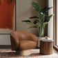 Nosbig Vegan Leather Swivel Accent Chair
