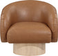Nosbig Vegan Leather Swivel Accent Chair