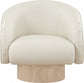 Nosbig Vegan Leather Swivel Accent Chair