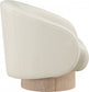 Nosbig Vegan Leather Swivel Accent Chair