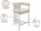 939Beige Velvet Bar / Counter Stools