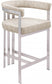 939Beige Velvet Bar / Counter Stools