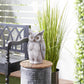 92863 Gray Polystone Owl Indoor Outdoor Decorative Garden Sculpture, 9" x 7" x 17"