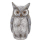 92863 Gray Polystone Owl Indoor Outdoor Decorative Garden Sculpture, 9" x 7" x 17"