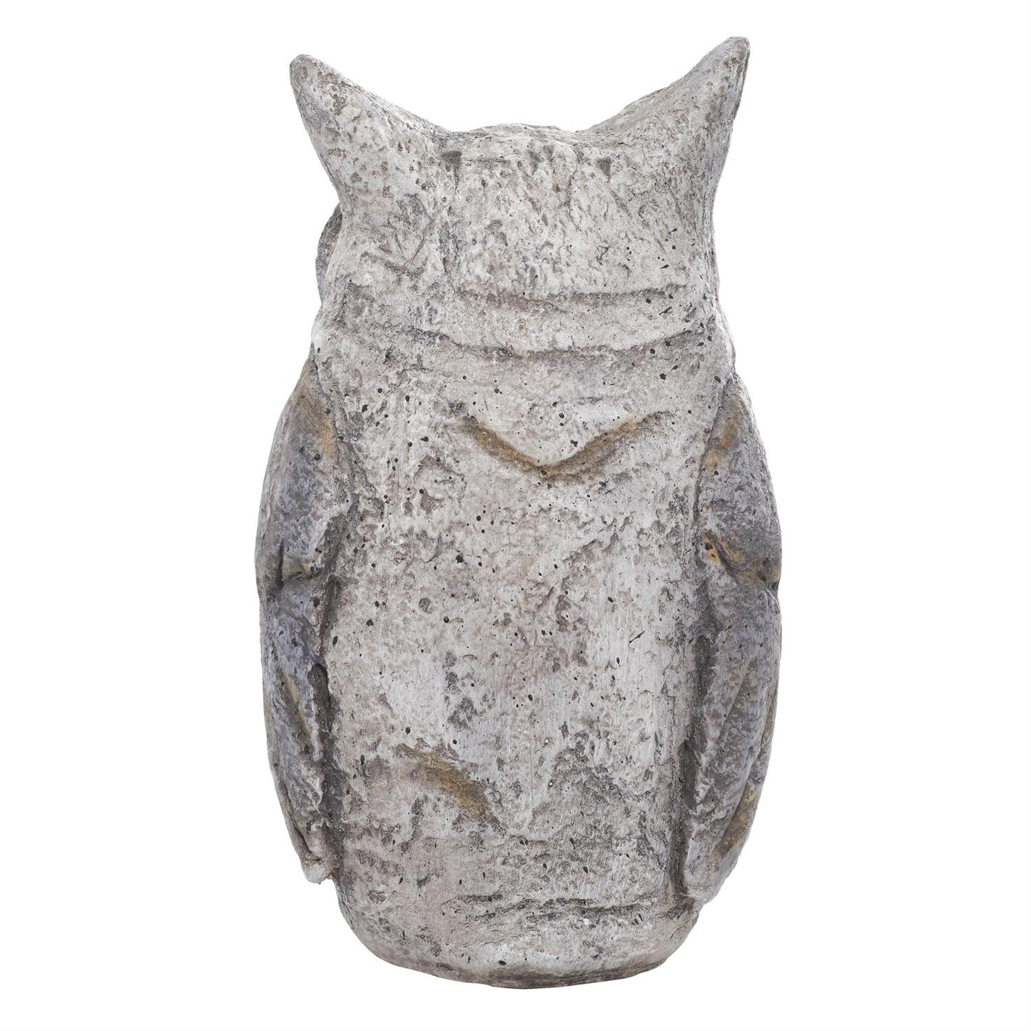92863 Gray Polystone Owl Indoor Outdoor Decorative Garden Sculpture, 9" x 7" x 17"