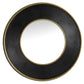 BLACK METAL WALL MIRROR WITH FLUTED FRAME, 35" X 2" X 35"