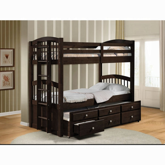 Hacim Twin/Twin Bunk Bed W/Trundle & Storage