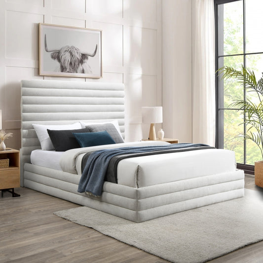 Llewxam Linen Textured Fabric Bed King