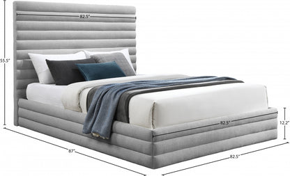 Llewxam Linen Textured Fabric Bed King