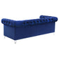 Rekelb 3-piece Upholstered Tuxedo Arm Tufted Sofa Set Blue Success
