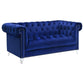 Rekelb 3-piece Upholstered Tuxedo Arm Tufted Sofa Set Blue Success