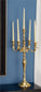 Gold Aluminum Metal Candelabra, 14" x 14" x 25"