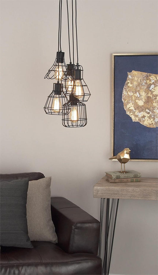 Black Iron Industrial Pendant