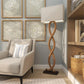 17676 Brown Jute Rope Rope Floor Lamp with Linen Shade, 20" x 9" x 63"