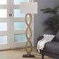 17676 Brown Jute Rope Rope Floor Lamp with Linen Shade, 20" x 9" x 63"