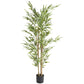 17096 Green Faux Foliage Bamboo Tall Artificial Tree with Black Pot, 25" x 23" x 59"