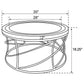 863017 Esile Round Mirror Top Stainless Steel Coffee Table Set Gold