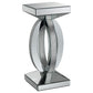 815227 Ailama Square Mirrored Acrylic Crystal Coffee Table Set Silver