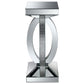 815227 Ailama Square Mirrored Acrylic Crystal Coffee Table Set Silver