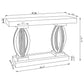815227 Ailama Square Mirrored Acrylic Crystal Coffee Table Set Silver