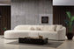 Eolc Ivory Boucle Curved 134" LAF Sectional