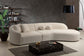 Eolc Ivory Boucle Curved 134" RAF Sectional