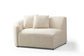 Eolc Ivory Boucle Curved 134" RAF Sectional
