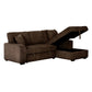 8608 Fabric Pull Out Sectional Sofa & Storage