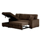 8608 Fabric Pull Out Sectional Sofa & Storage